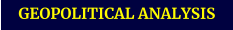 GEOPOLITICAL ANALYSIS